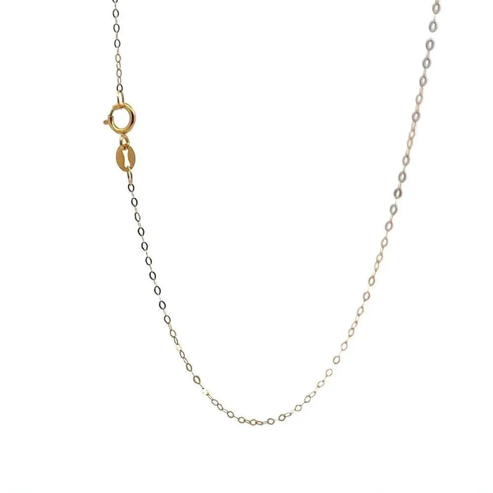 18K Gold Necklace Chain 18 inches Pendant Heart 0.58 grams - Picture 8 of 10